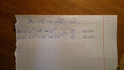 Как расписывается электронный ? nh₃+o₂= hno₃+h₂o