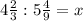 4 \frac{2}{3} : 5 \frac{4}{9} = x