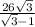 \frac{26\sqrt{3} }{\sqrt{3} -1}