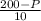 \frac{200-P}{10}