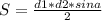 S= \frac{d1*d2*sina}{2}