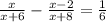 \frac{x}{x+6}- \frac{x-2}{x+8} = \frac{1}{6}