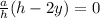 \frac{a}{h} (h-2y)=0