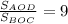 \frac{S_{AOD} }{S_{BOC}} = 9