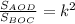 \frac{S _{AOD} }{S _{BOC} } = k ^{2}