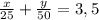 \frac{x}{25}+ \frac{y}{50}=3,5