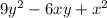 9 y^{2} -6xy+ x^{2}