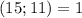 (15;11)=1