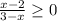 \frac{x-2}{3-x} \geq 0