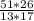 \frac{51*26}{13*17}