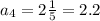 a_4=2\frac{1}{5}=2.2