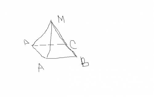 Основанием пирамиды mabcd является квадрат abcd, ребро md перпендикулярно к плоскости основания, ad=