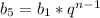 b_{5} =b _{1} *q ^{n-1}