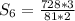 S_{6}= \frac{728*3}{81*2}