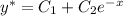 y^*=C_1+C_2e^{-x}