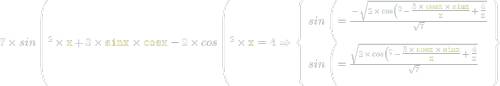 Решить, : 3 1) 7sin^2x+3sinx*cosx-2cos^2x=4 2) sin2x=2cos^2x