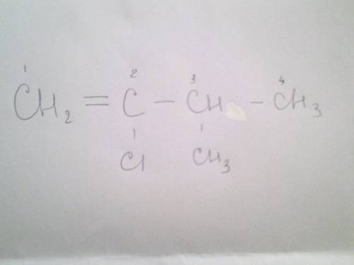 Нужна структурная формула 3-метил, 2-хлорбутен-1