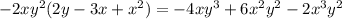 -2xy^2(2y-3x+x^2)=-4xy^3+6x^2y^2-2x^3y^2