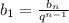 b_1= \frac{b_n}{q^{n-1}}