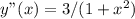 y"(x)=3/(1+ x^{2} )