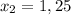 x_{2}=1,25