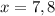 x=7,8