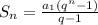 S_n= \frac{a_1(q^n-1)}{q-1}