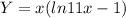 Y=x(ln11x-1)