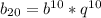 b_{20} = b^{10}* q^{10}