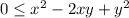 0 \leq x^2-2xy+y^2