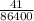 \frac{41}{86400}