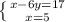 \left \{ {{x-6y=17} \atop {x=5}} \right.