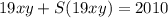 19xy+S(19xy)=2010\\&#10;