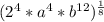 ( 2^{4} * a^{4} * b^{12} )^{ \frac{1}{8} }