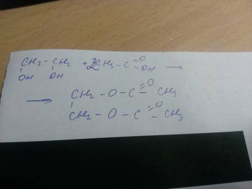 Запишите образования простого и сложного эфира для этиленгликоля