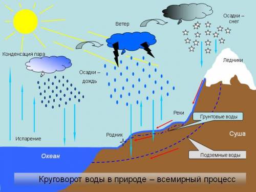 Объясните что такое круговорот воды в природе