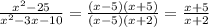 \frac{x^2-25}{x^2-3x-10}= \frac{(x-5)(x+5)}{(x-5)(x+2)}= \frac{x+5}{x+2}