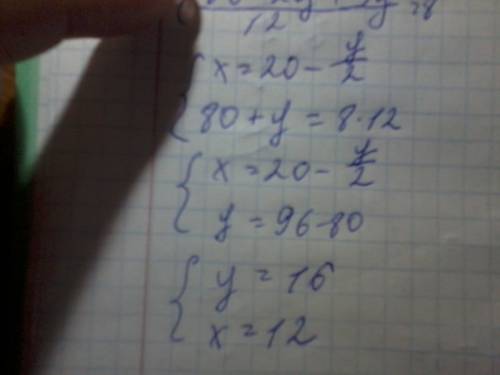 Система линейных уравнений подстановки с дробями фигурная скобка х/4+у/8=5 х/3+у/4=8