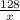 \frac{128}{x}