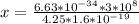 x= \frac{6.63* 10^{-34} *3* 10^{8} }{4.25*1.6* 10^{-19} }