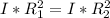 I*R_1^2=I*R_2^2