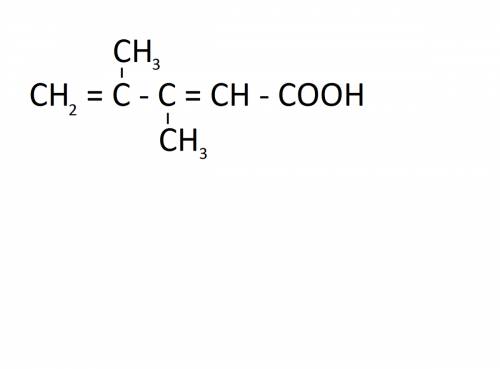 Структурная формула 3,4-диметилпентадиен-2,4-овой кислоты