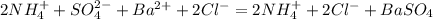 2NH_4^++SO_4^{2-}+Ba^{2+}+2Cl^-=2NH_4^++2Cl^-+BaSO_4