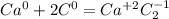 Ca^0+2C^0=Ca^{+2}C_2^{-1}