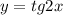 y = tg 2x