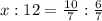 x:12= \frac{10}{7}: \frac{6}{7}