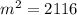 m^{2}=2116