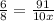 \frac{6}{8}= \frac{91}{10x}