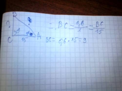 Треугольники а б ц угол с равен 90 градусов ас равна 15, тангенс угла а равен 60 найдите бс