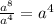 \frac{a^8}{a^4}=a^4